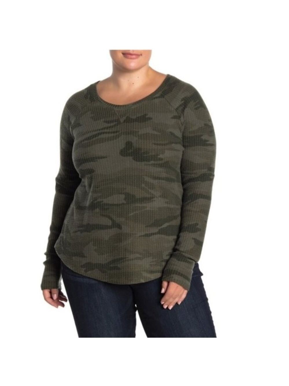 Sweet Romeo Cozy Thermal Pullover Top (Plus Size)